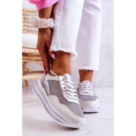 S.Barski Ženske sportske cipele Tenisice bijelo-srebrne Bourne bijela 1