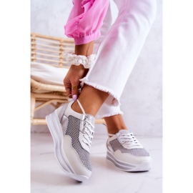 S.Barski Ženske sportske cipele Tenisice bijelo-srebrne Bourne bijela 2