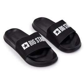 Big Star Muški flip -flops s velikom zvijezdom JJ174505 Crni logotip crna 2