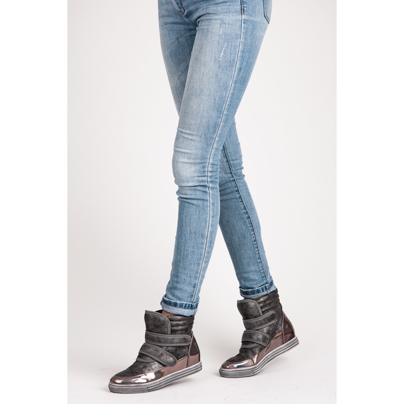 Show It Tenisice visokog sjaja siva 1