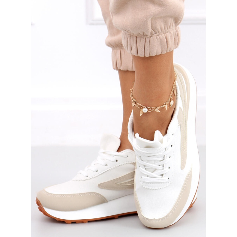 Naila Beige ženske sportske cipele bež bijela 1