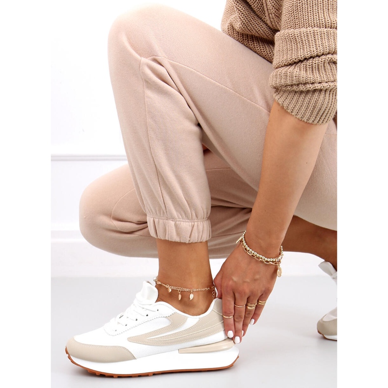 Naila Beige ženske sportske cipele bež bijela 2