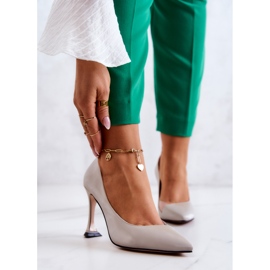 S.Barski Modne kožne štikle svijetlosive Tamira siva 1