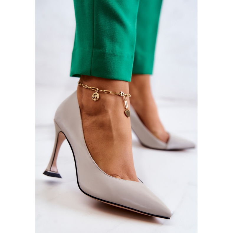 S.Barski Modne kožne štikle svijetlosive Tamira siva 2