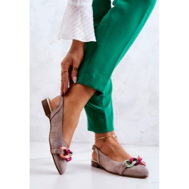 Lewski Shoes Suede balerinke s lančićem Lewski cipele 3125 bež 2