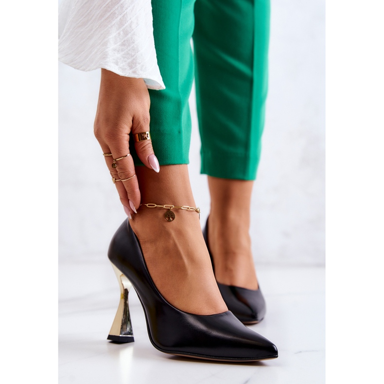 Lewski Shoes Modne kožne cipele Lewski cipele 3083 crne i zlatne crna 1