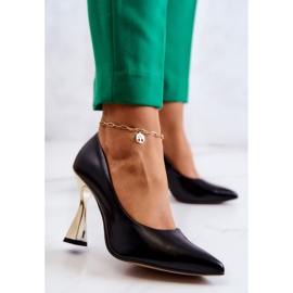 Lewski Shoes Modne kožne cipele Lewski cipele 3083 crne i zlatne crno 2