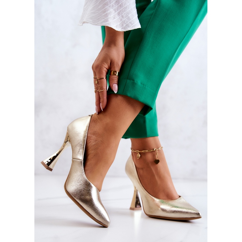 Lewski Shoes Modne kožne cipele Lewski cipele 3181 Golden zlatni 2