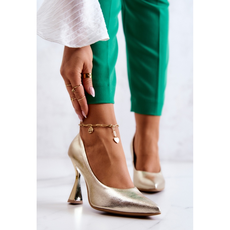 Lewski Shoes Modne kožne cipele Lewski cipele 3181 Golden zlatni 1