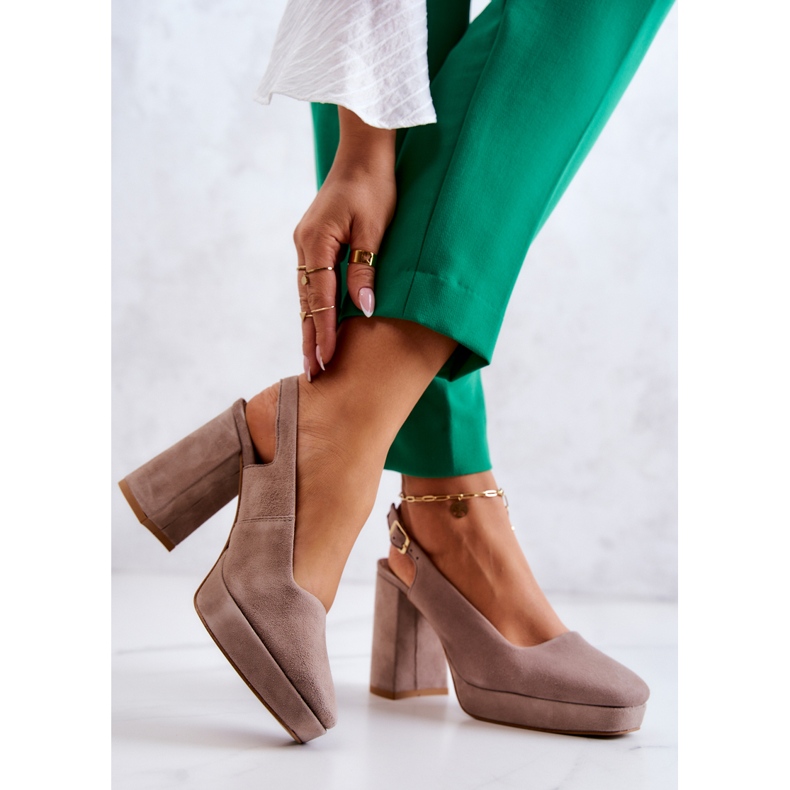 Suede pumpe Maciejka 05441-10 Bež 2