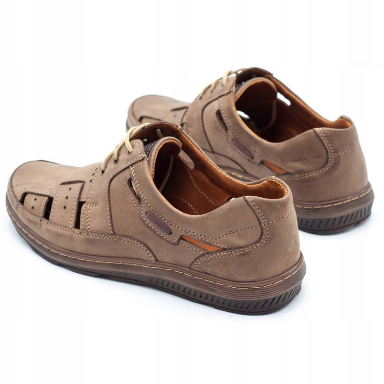 KENT Muške ljetne cipele ažur 600 smeđe boje smeđa 2