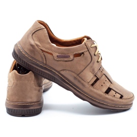 KENT Muške ljetne cipele ažur 600 smeđe boje smeđa 4