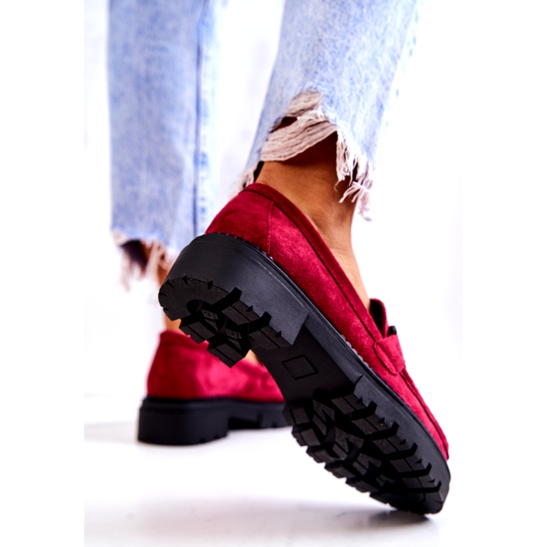 PL5 Suede mokasinke s La.Fi dekoracijom Fuchsia Laurene crvena ružičasta plava 1