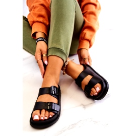 S.Barski Crne Corina papuče s kopčom crna 3