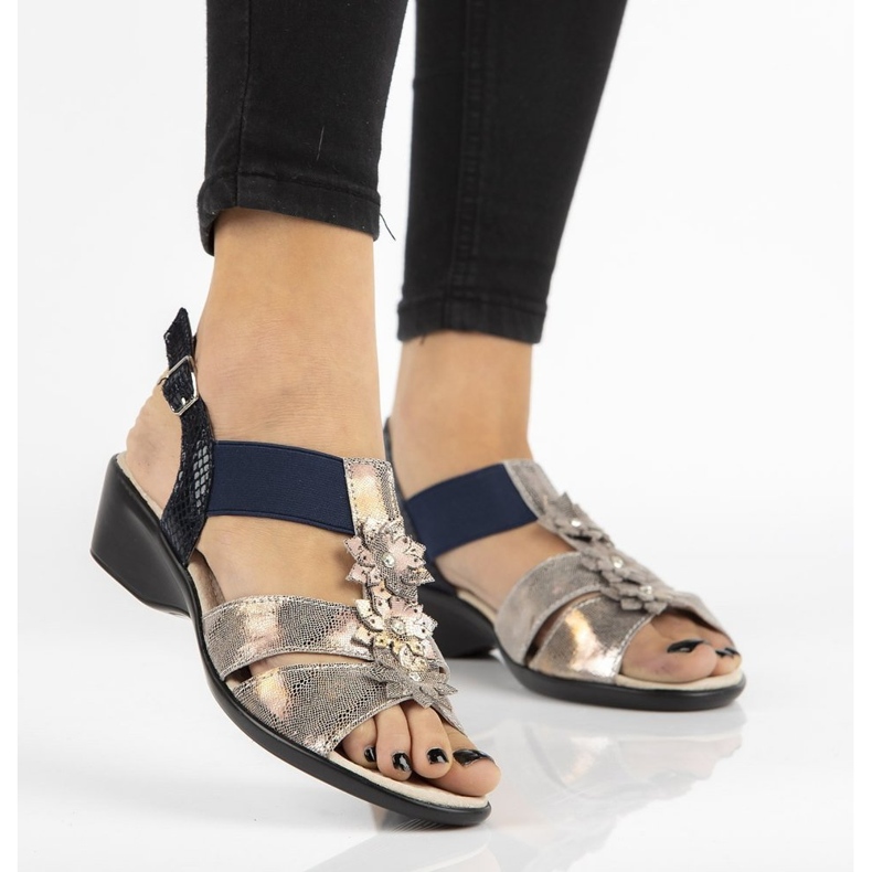 Filippo DS062 / 18 Co bakrene sandale tamnoplava višebojan 1