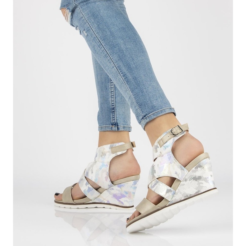 Filippo DS175 / 18 Sl srebrne sandale srebro siva raznobojna 1