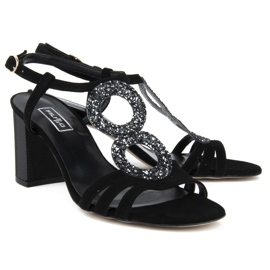 Sandale Filippo 1453 crne antilop crno 2