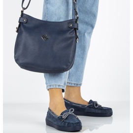 Kožne mokasinke Filippo DP1200 / 20 Nv tamnoplave mornarsko plava 1