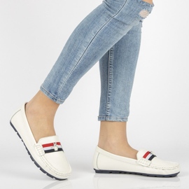 Kožne mokasinke Filippo DP1406 / 20 Wh bijele bijela 2