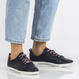 Kožne cipele Filippo DP008 / 20 Nv tamnoplave tamnoplava 2