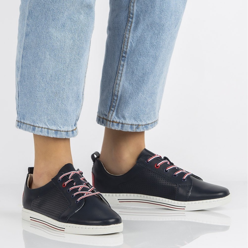 Kožne cipele Filippo DP008 / 20 Nv tamnoplave tamnoplava 2