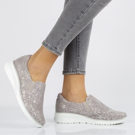 Kožne cipele Filippo DP1325 / 20 Gr sive siva 1