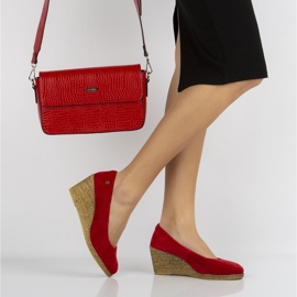 Crvene kožne cipele Filippo DP1328 / 20 Rd crvena žuta boja 1