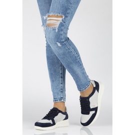 Filippo DP1389 / 20 Wh Nv bijele mornarske cipele bijela tamnoplava žuta boja 1