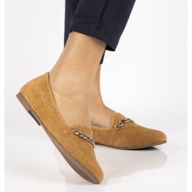 Kožne mokasinke Filippo DP1219 / 20 Ca Camel smeđa 1