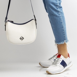 Kožne cipele Filippo DP1265 / 20 Wh Nv bijela mornarsko plava žuta boja 1