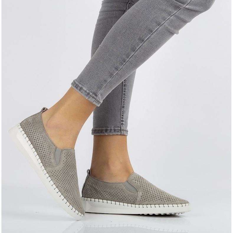 Kožne cipele Filippo DP063 / 20 Gr sive siva 1