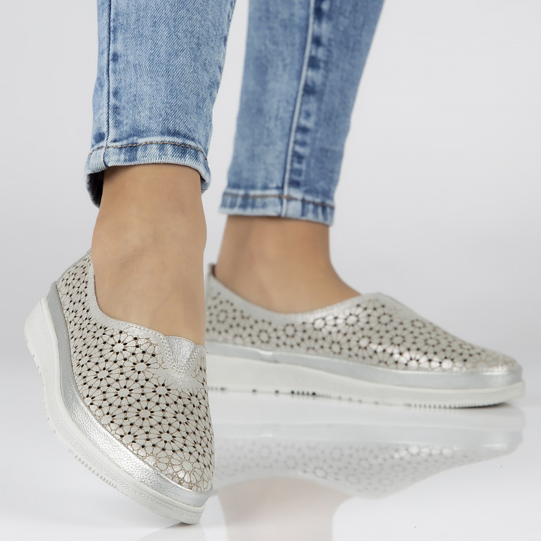 Filippo DP1400 / 20 Si Srebrne cipele kaki srebro siva zelena 1