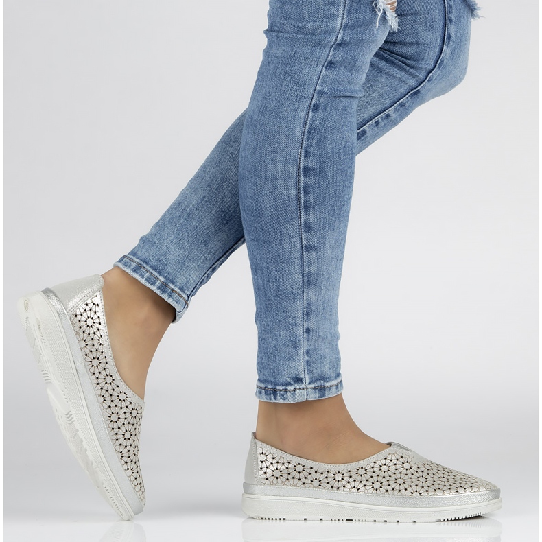 Filippo DP1400 / 20 Si Srebrne cipele kaki srebro siva zelena 2