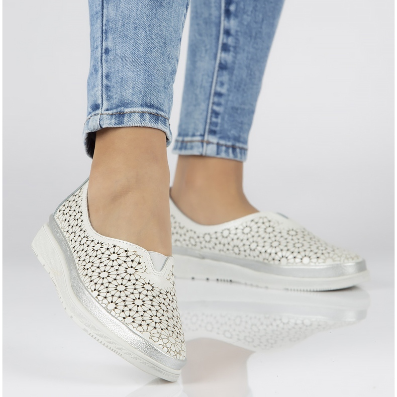 Filippo DP1400 / 20 Wh Bijele niske cipele bijela kaki zelena 1