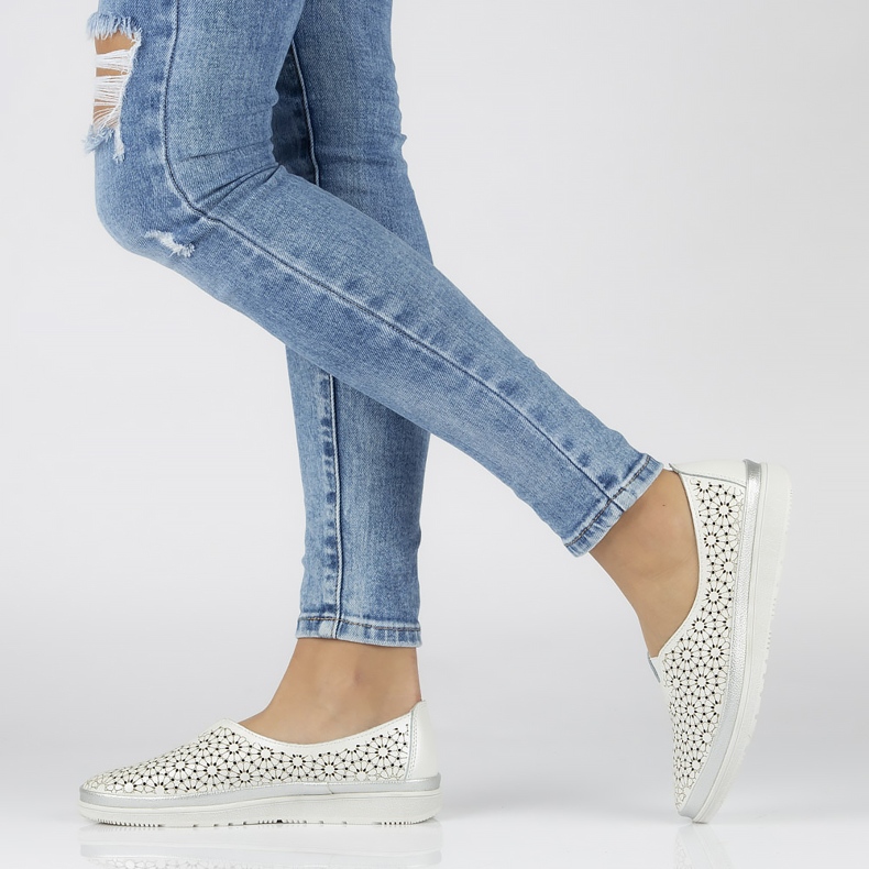 Filippo DP1400 / 20 Wh Bijele niske cipele bijela kaki zelena 2