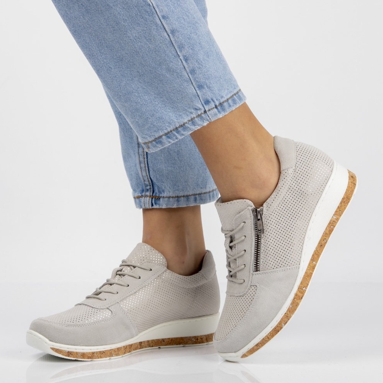 Kožne cipele Filippo DP1252 / 20 Gr sive siva 1