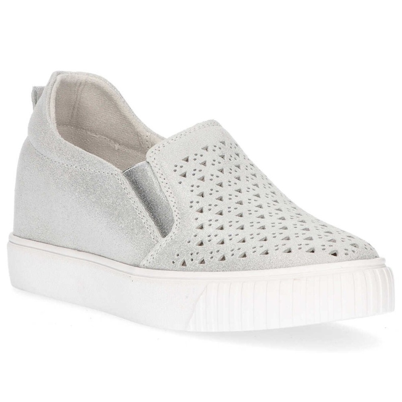 Kožne cipele Filippo DP1398 / 20 Si srebrne srebro 2