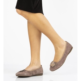 Kožne balerinke Filippo DP1216 / 20 Sd pijesak bež smeđa 2