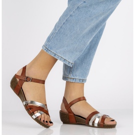 Kožne sandale Filippo DS1333 / 20 Br smeđe smeđa 1