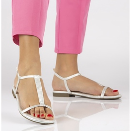 Filippo DS1297 / 20 Si Srebrne sandale srebro siva 1