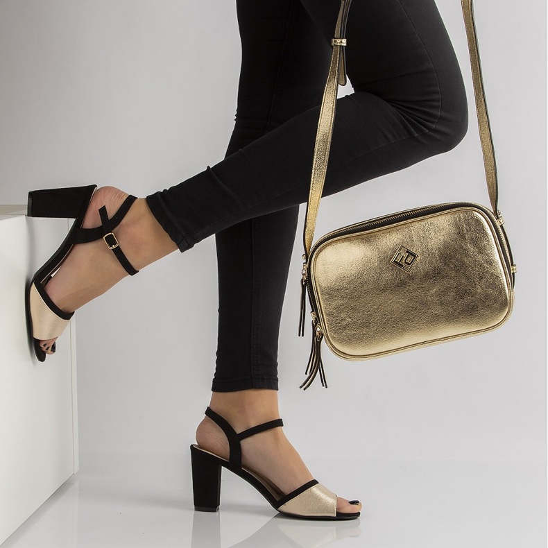 Filippo DS777 / 20 Bk Go crno zlatne sandale crna zlatni 1