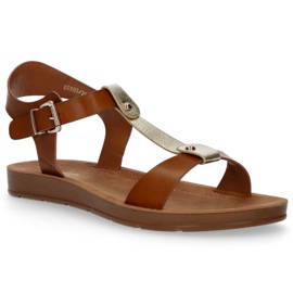 Filippo DS105 / 20 Br smeđe sandale smeđa žuta boja 1