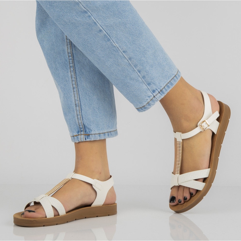 Filippo DS802 / 20 Wh Bijele sandale bijela smeđa 1