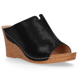 Kožne papuče Filippo DK786 / 20 Bk crne crno 2