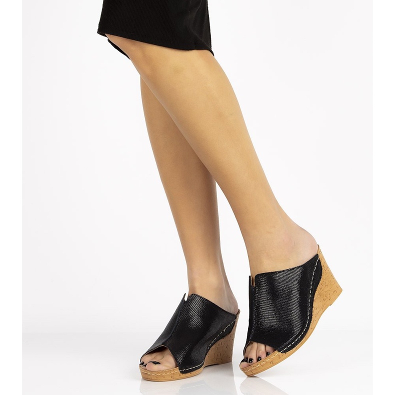 Kožne papuče Filippo DK786 / 20 Bk crne crna 1