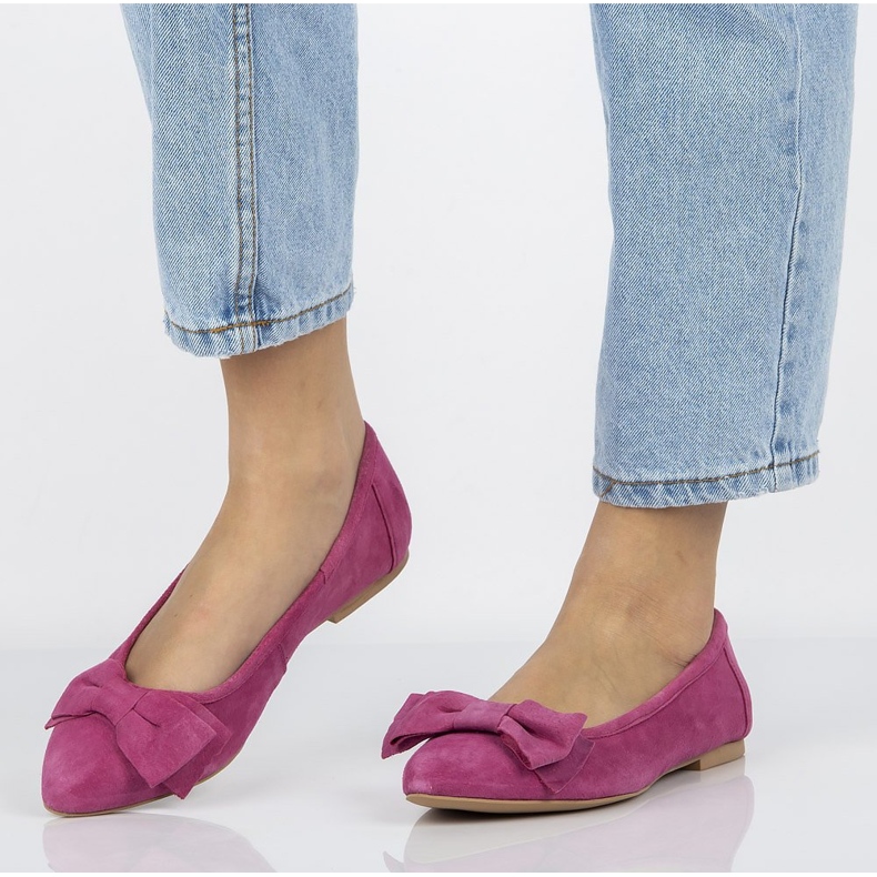 Kožne balerinke Filippo DP1329 / 20 Fh roze ružičasta 2