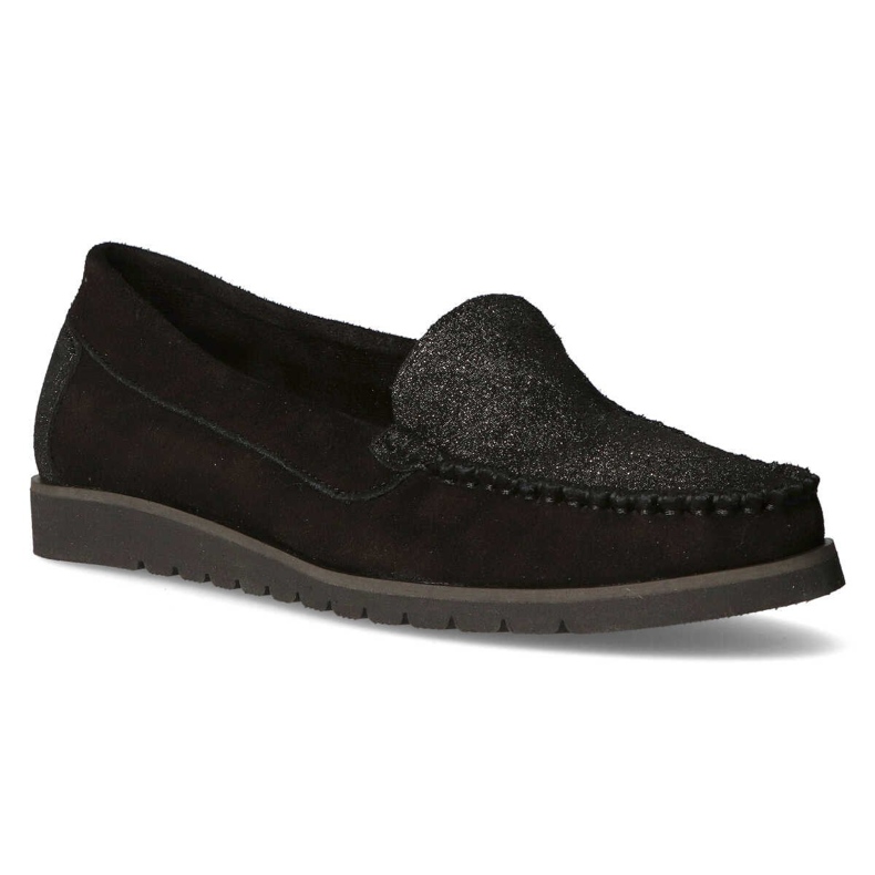Filippo 10065 loaferice crne + srebrni glitter crno 1