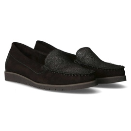 Filippo 10065 loaferice crne + srebrni glitter crno 2