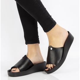 Kožne papuče Filippo DK2059 / 21 Bk crne crna 1