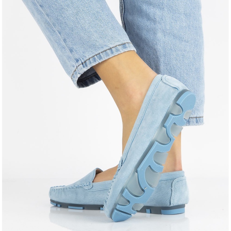 Kožne mokasinke Filippo DP2037 / 21 Bl plave plava 2